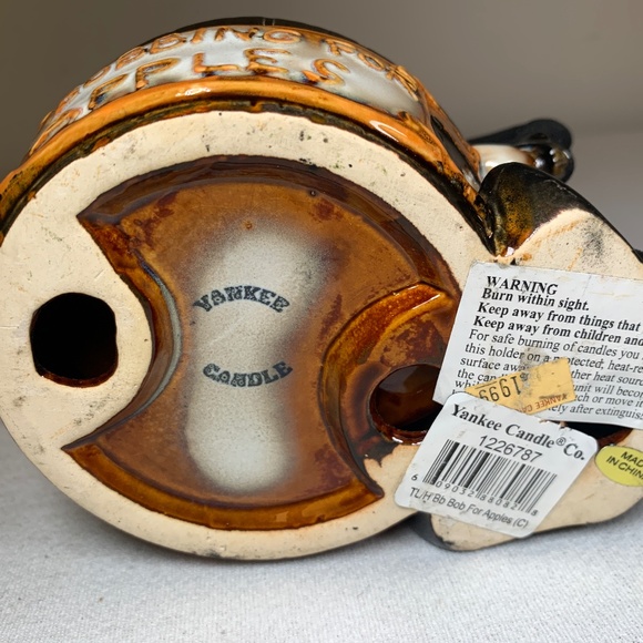 YANKEE Candle Halloween Tea Light holder Bobbing for Apples Ceramic - Picture 5 of 6